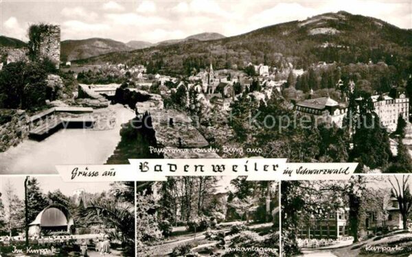 Badenweiler Panorama von Burg aus Kurpark