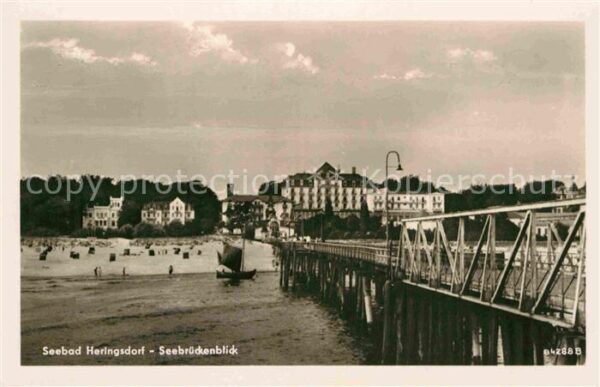 Heringsdorf Ostseebad Usedom Seebrückenblick Strand