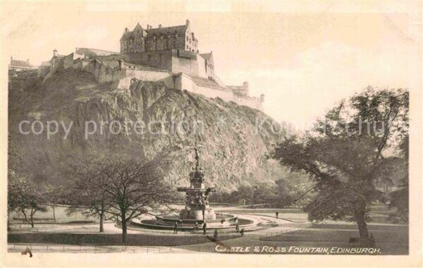 Edinburgh Scotland Castle udn Ross Fountain