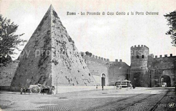 Rom Roma La Piramide di Cajo Cestio e Porta Osli