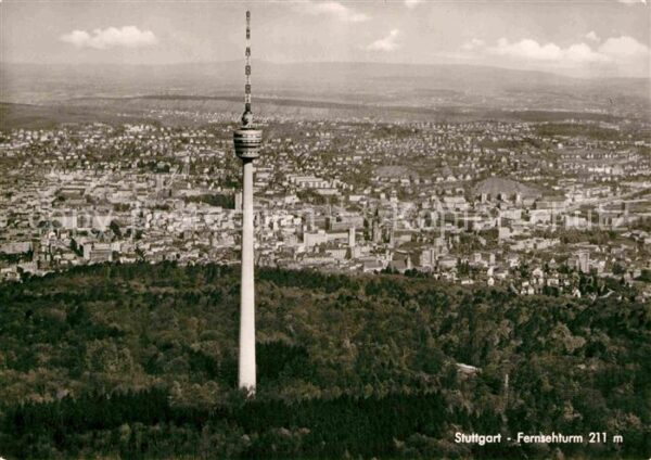 Stuttgart Fliegeraufnahme Fernsehturm