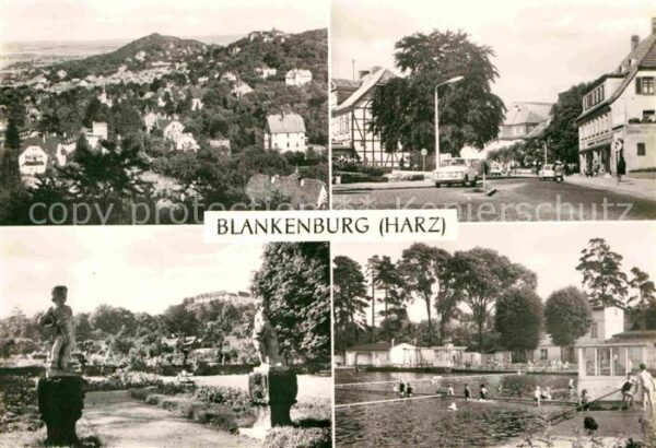 Blankenburg Harz Blick vom Eichenberg Mauerstraße Barock