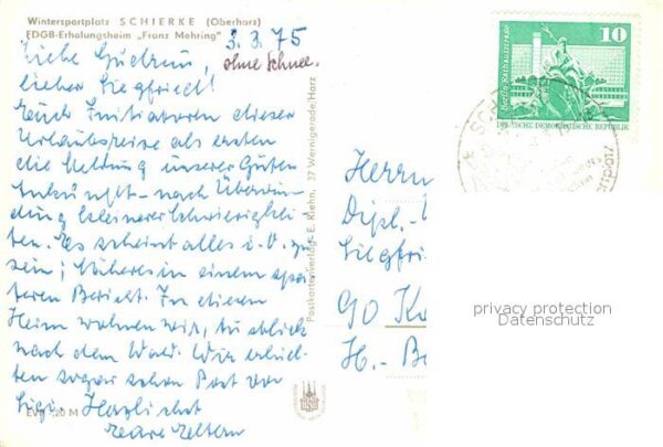 Schierke Harz Erholungsheim Franz Mehring – Bild 2