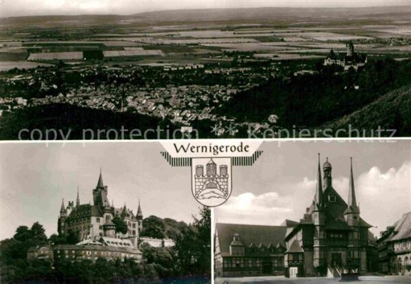 Wernigerode Harz Fliegeraufnahme  Rathaus Schloß
