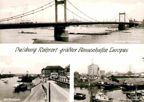 Duisburg Ruhr Homberger Rheinbrücke Schifferbörse Phö