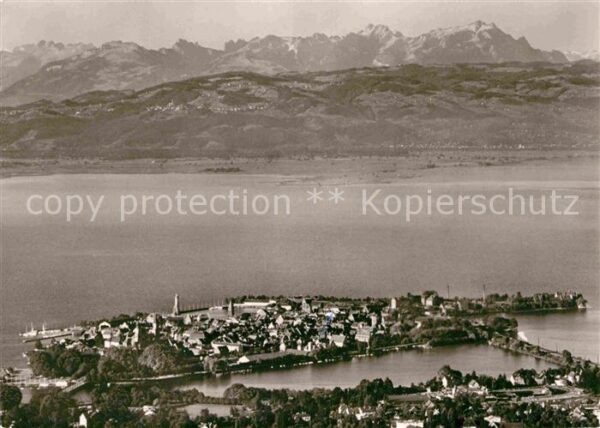 Lindau Bodensee Fliegeraufnahme mit Säntis