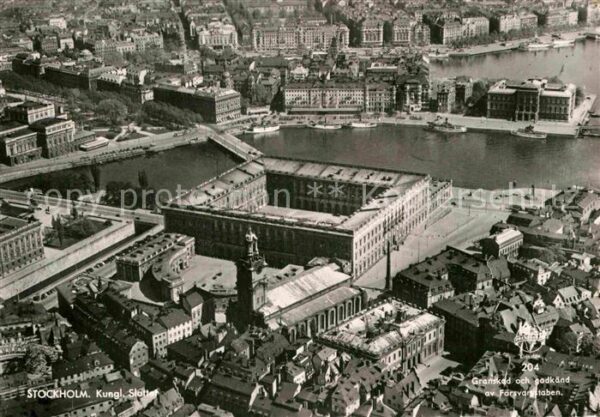 Stockholm Fliegeraufnahme Schloß