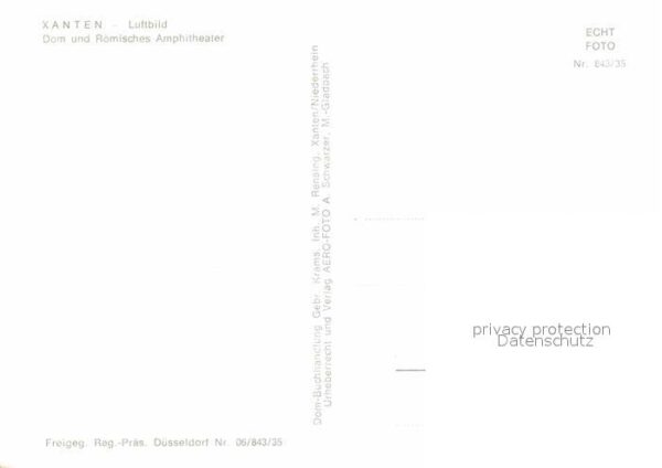 Xanten Fliegeraufnahme Dom und römisches Amphi – Bild 2