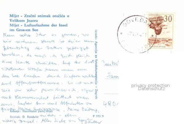 Mljet Fliegeraufnahme Insel im Grossen See – Bild 2