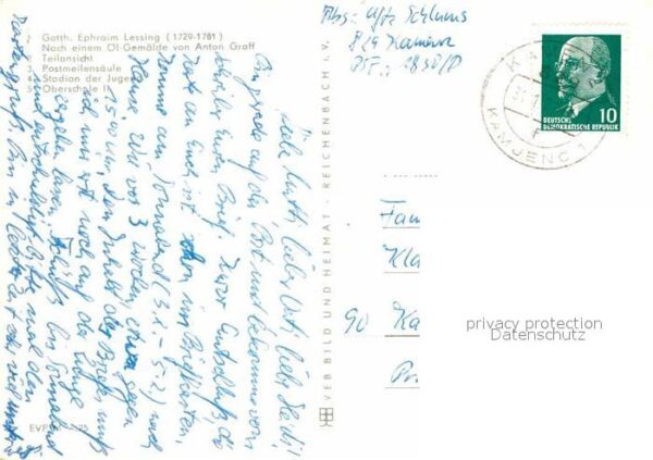 Kamenz Sachsen Gotth. Ephraim Lessing Gemälde Postmeil – Bild 2