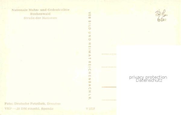 Buchenwald Weimar Gedenkstätte Strasse der Nationen – Bild 2