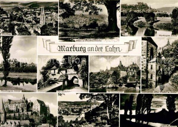 Marburg Lahn Schloss Universität Alter Winkel Panora