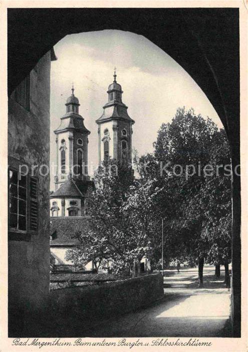 Bad Mergentheim Unteres Burgtor Schlosskirchtürme