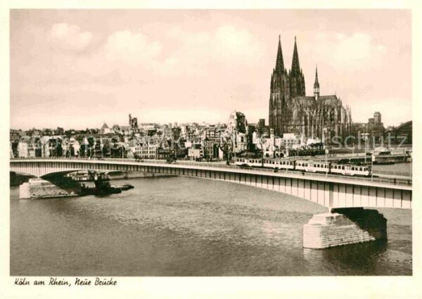 Koeln Rhein Neue Brücke Dom