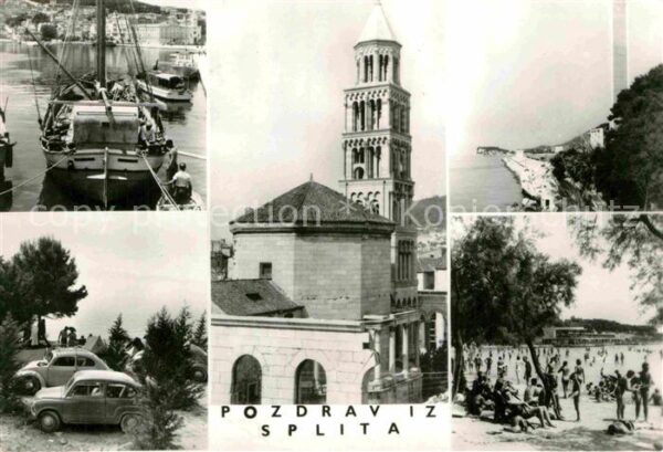 Split Spalato Strand Kirche Hafen