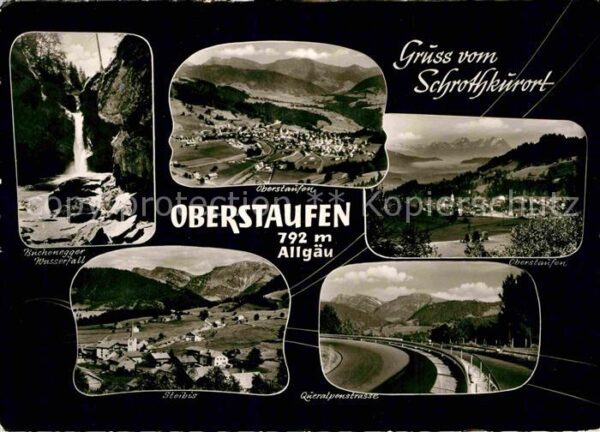 Oberstaufen Wasserfall Queralpenstraße Panorama