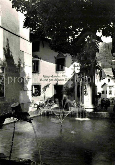 Kastelruth Suedtirol Brunnen Gasthof Goldenen Rößl