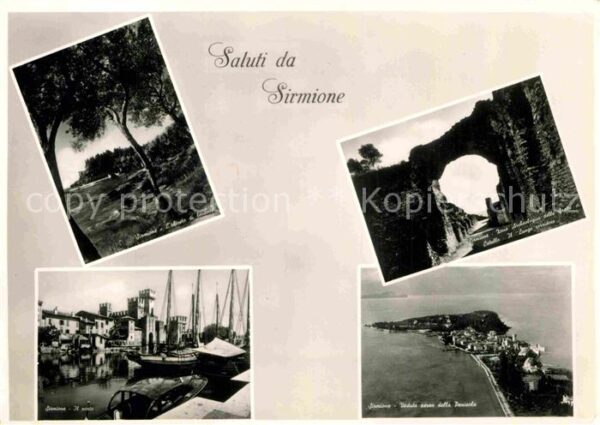 Sirmione Lago di Garda Panorama Hafen
