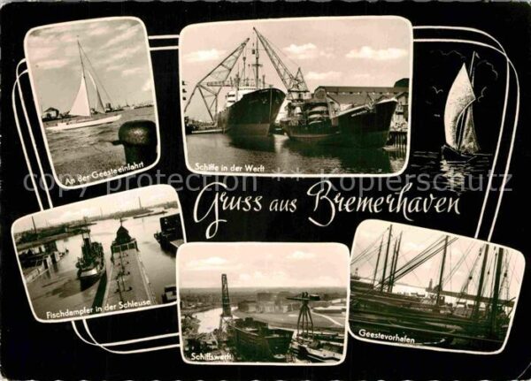 Bremerhaven Geesteeinfahrt Schiffe Fischdampfer Sch