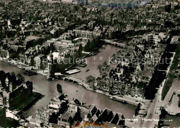 Amsterdam Niederlande Fliegeraufnahme Montelbaarnstoren