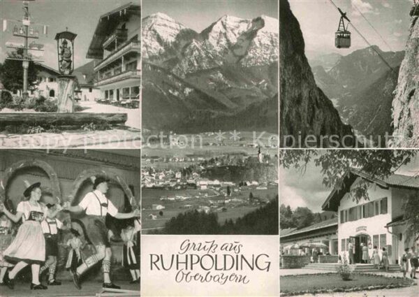 Ruhpolding Sonntagshorn Dorfplatz Trachtentanz Rau