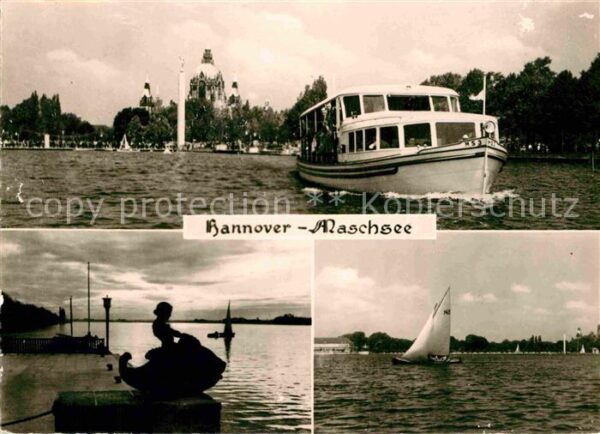 Hannover Maschsee Fährschiff Segelboote Meerjung