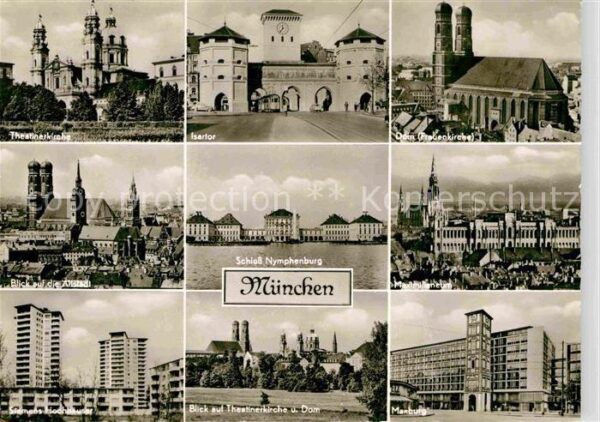 Muenchen Theatinerkirche Isartor Dom Schloss Nym