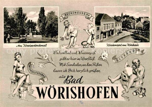 Bad Woerishofen Kneippdenkmal Kurkonzert Kurhaus Rücken