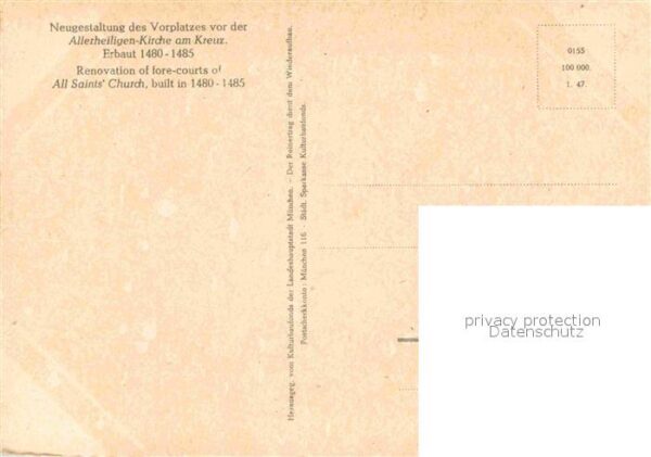 Muenchen Allerheiligen Kirche am Kreuz Zeichnung – Bild 2