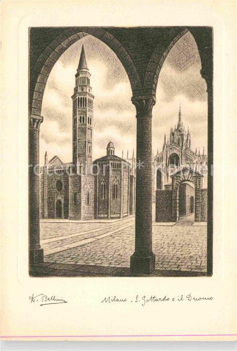 Milano San Gottardo Dom Zeichnung