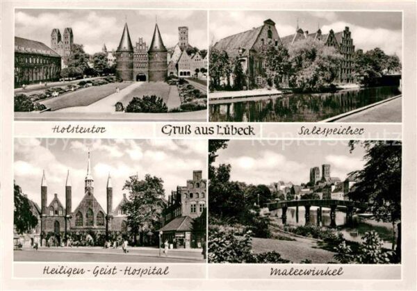 Luebeck Holstentor Salzspeicher Heiligen Geist