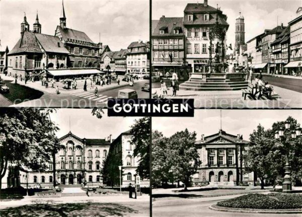 Goettingen Niedersachsen Marktplatz Rathaus Gänselieselbrunnen S