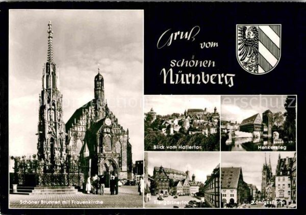 Nuernberg Schöner Brunnen Frauenkirche Tiergärtne