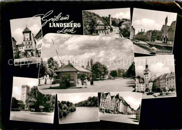 Landsberg Lech Stadttor Turm Brunnen Grenze