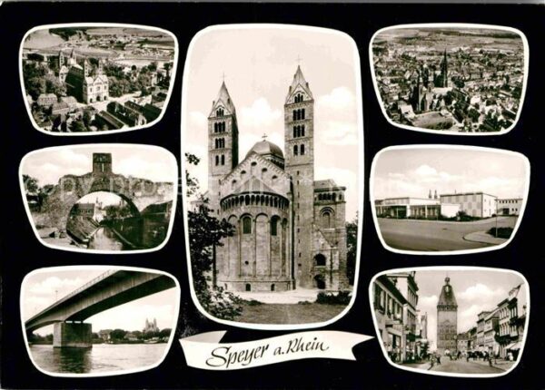 Speyer Rhein Dom Brücke Stadttor Panorama