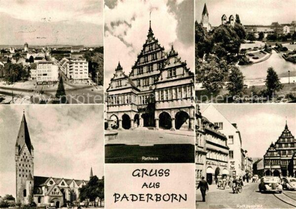 Paderborn Westerntor Rathaus Paderquellgebiet Dom