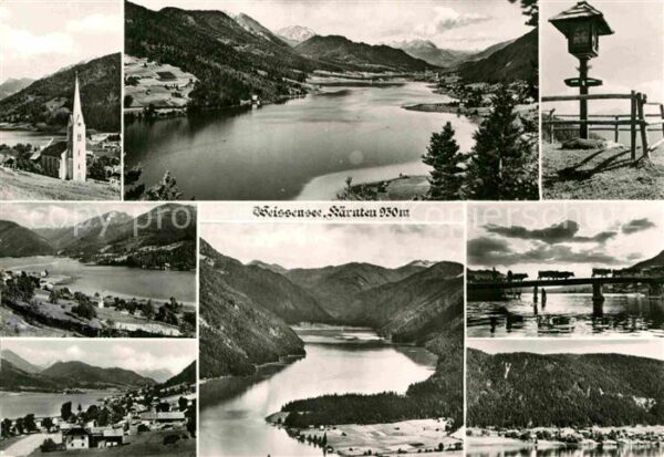 Weissensee Kaernten Kirche Panorama