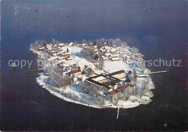 Frauenchiemsee Kloster Insel Fliegeraufnahme