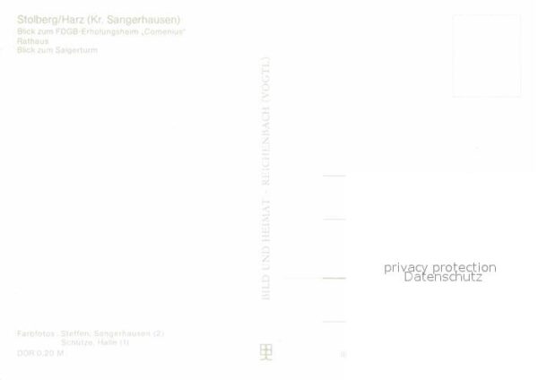Stolberg Harz FDGB Erholungsheim Comenius Rathaus Sai – Bild 2