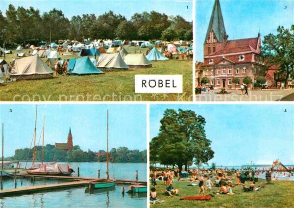 Roebel Mueritz Zeltplatz Rathaus Badeanstalt an der Mü