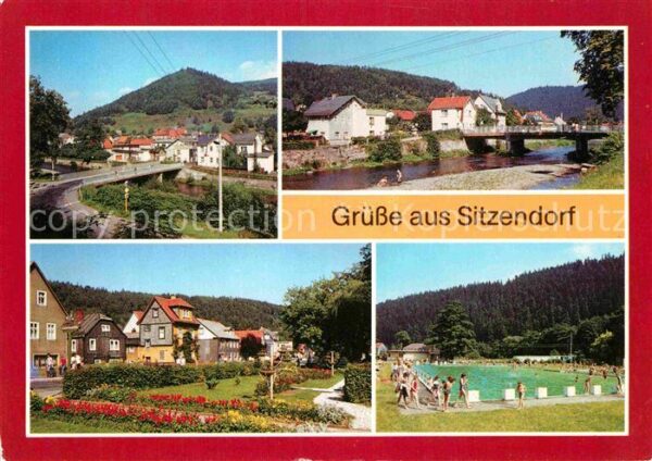 Sitzendorf Thueringen Teilansicht Partie an der Schwarza Orts