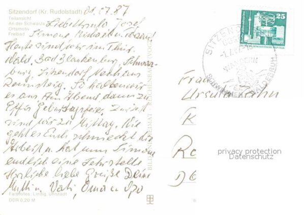 Sitzendorf Thueringen Teilansicht Partie an der Schwarza Orts – Bild 2