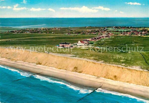 Kampen Sylt am roten Kliff Nordseeinsel Fliegeraufn