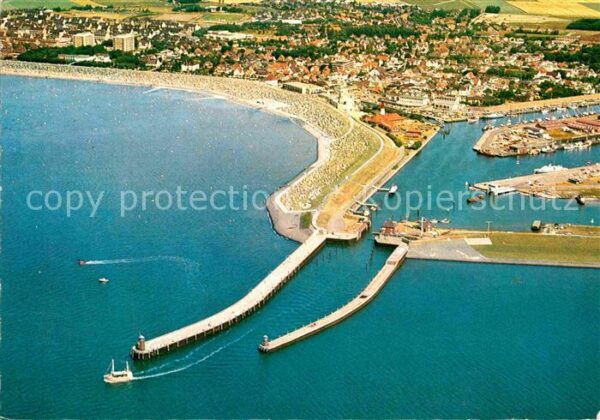 Buesum Nordseebad Hafen Fliegeraufnahme