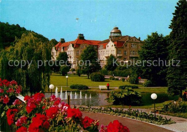 Bad Salzschlirf Kurhotel Badehof Park Wasserspiele