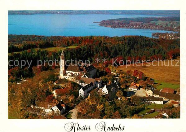 Andechs Kloster Blick auf Ammersee Herbststimmu