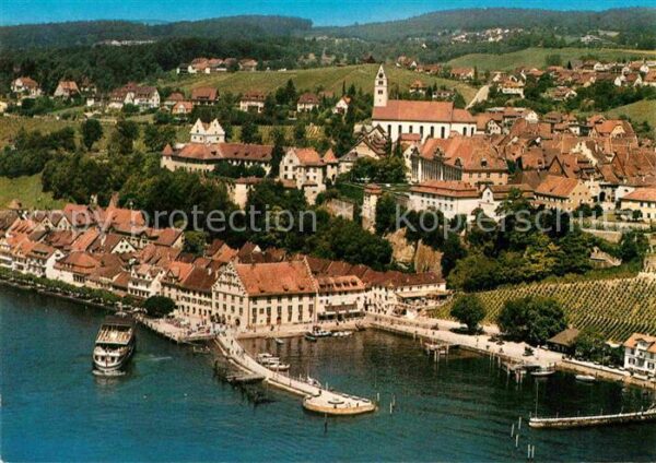 Meersburg Bodensee Hafen Fliegeraufnahme