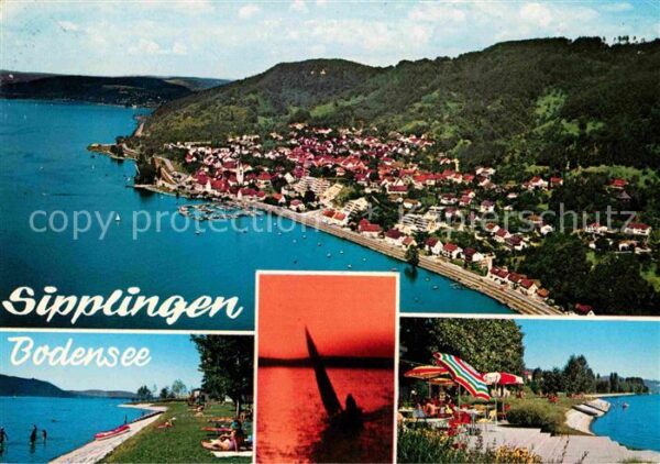 Sipplingen Badestrand Terrassencafe Segeln Abendso