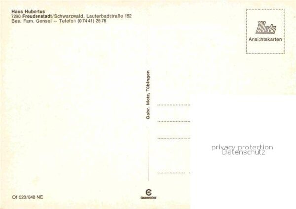 Freudenstadt Haus Hubertus Gaststätte Pension – Bild 2