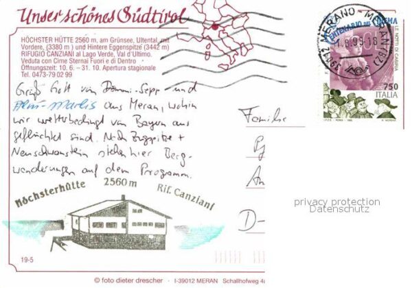 Sulden Solda Höchster Hütte am Grünsee Ultental Egge – Bild 2
